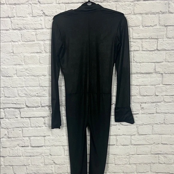 Leg Avenue Police Black Button-Up Jumpsuit - Picture 7 of 12